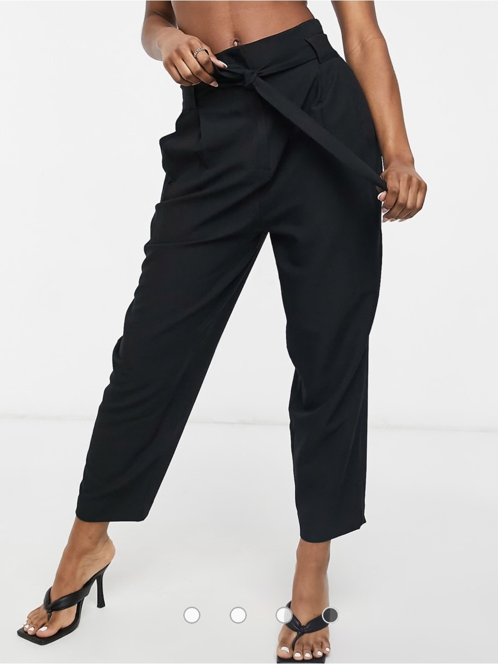 ASOS High-Rise Navy Tapered Women's Pants Size 0